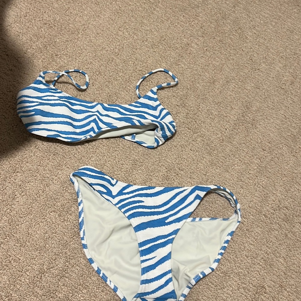 TEIANGLE BLUE ZEBRA BATHING SUIT